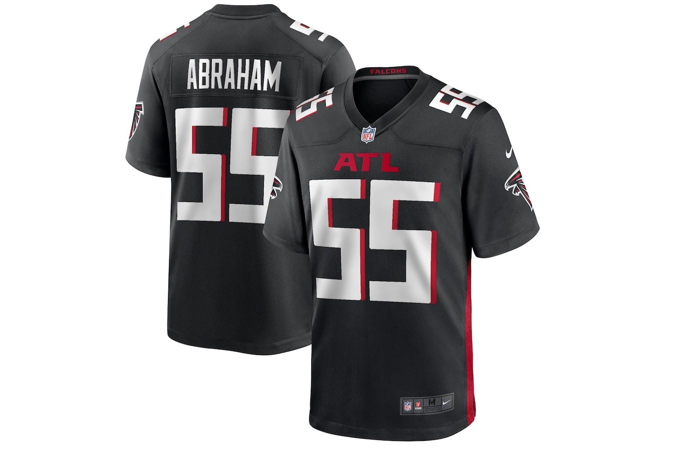 Men Atlanta Falcons #55 John Abraham Nike Black Game Retired Player NFL Jersey